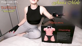 A beauty with a perfect figure shakes her elastic ass on a big white dildo, moans, and cums loudly