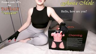 A beauty with a perfect figure shakes her elastic ass on a big white dildo, moans, and cums loudly