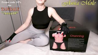 A beauty with a perfect figure shakes her elastic ass on a big white dildo, moans, and cums loudly