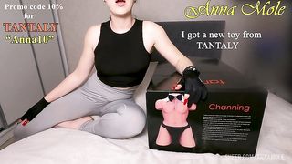 A beauty with a perfect figure shakes her elastic ass on a big white dildo, moans, and cums loudly