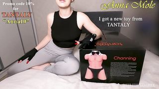A beauty with a perfect figure shakes her elastic ass on a big white dildo, moans, and cums loudly