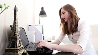 Nerdy teen hard analized