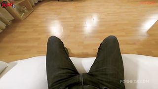 Anal fuck with Violet and pussyfuck with Melody, a great double fuck in POV