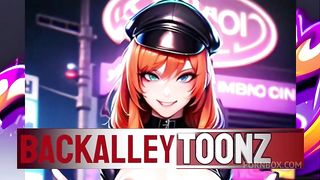 Sexy Tokyo cop flashes her phat ass pussy during the lat night patrol