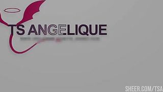TS Angelique Monroe - I cum in my fishnet lingeries