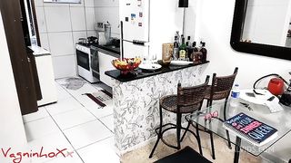 Stuck in the washing machine and ass fucked from him father in law creampie anal squirt