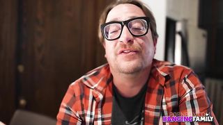 Banging Family - a Petite Blonde Teen is getting a Hard DP by her StepDad and His Friend.