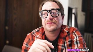 Banging Family - a Petite Blonde Teen is getting a Hard DP by her StepDad and His Friend.