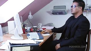 Sexy secretary gets banged by boss