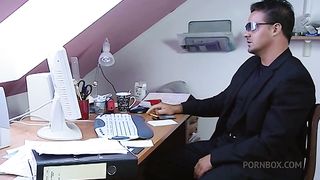 Sexy secretary gets banged by boss