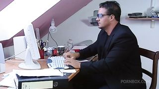 Sexy secretary gets banged by boss