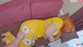 Stepson wakes up stepmom with hard dick in mouth and fucks her ass.
