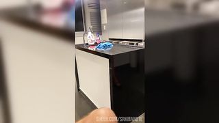 I took the maid in the laundry and put her on her knees to suck my dick and then I fucked her pussy nice
