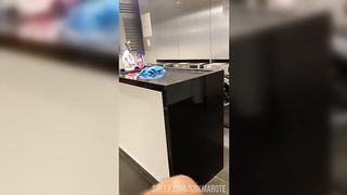 I took the maid in the laundry and put her on her knees to suck my dick and then I fucked her pussy nice