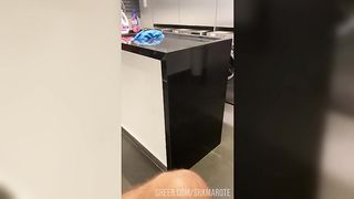 I took the maid in the laundry and put her on her knees to suck my dick and then I fucked her pussy nice