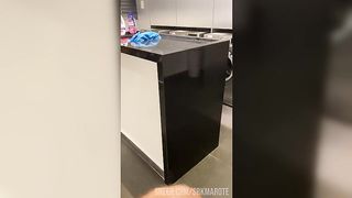 I took the maid in the laundry and put her on her knees to suck my dick and then I fucked her pussy nice