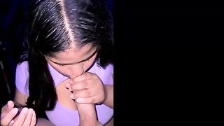 She deepthroats me and then lets me fuck her Big Big Ass