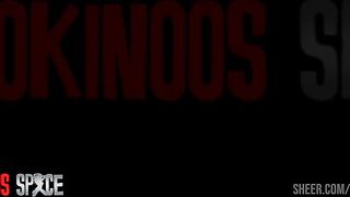 ALICE MAZE GETS HER PUSSY AND ASS FUCKED BY THREE HARD COCKS, IN THE LIVING ROOM OF A LIBERTINE CLUB, IN FRONT OF THE CLUB CUSTOMERS. AT KOKINOOS SPACE