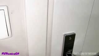 Caught anal slotting in the bathroom full