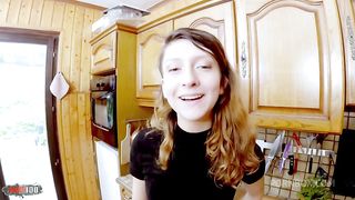 Food and sex orgy with Melany Furie getting all her holes fucked hard in the kitchen