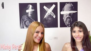 Destroyed threesome to the cutest Mells Blanco and Michy Perez + Ass fisting + Anal creampie