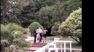 2 women and 2 men great orgy by the pool