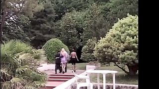2 women and 2 men great orgy by the pool