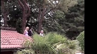 2 women and 2 men great orgy by the pool