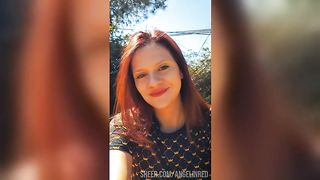 Girl drinks beer in the park. She rubs her pussy until she cums. Real Squirt Orgasm