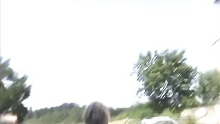 Sandy Knight And Nikki Sun Guzzle Jizz Outdoors