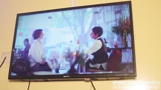 The handyman technician and his client during the repair of the television set around a sadistic fuck of two very handsome muscular heterosexuals to see live on formens