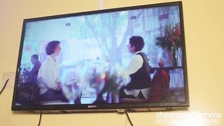 The handyman technician and his client during the repair of the television set around a sadistic fuck of two very handsome muscular heterosexuals to see live on formens