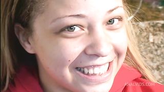 Tia Sweet Gets Her Teen Tight Asshole Drilled Outdoors