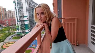 I MET MY NEXT-DOOR NEIGHBOR ON THE BALCONY WHILE HER HUSBAND WAS OUT OF HOME FOR A MOMENT, SO WE NEEDED TO DO IT QUICKLY
