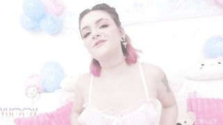 Petite teen Pregnant Candy Crush takes 3 Big cocks in the ass (TP, DAP and DP )