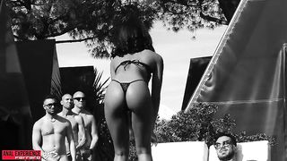 BTS of the scene: (WET) Natasha gets a Gangbang Therapy from some curious guys, Pee, 100% Hard...