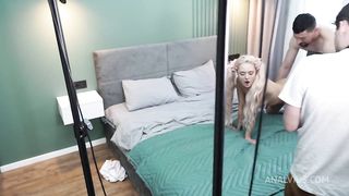 Backstage Young beautiful Lilith Liber stepsister 40kg fucks stepbrother in anal