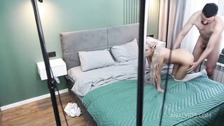 Backstage Young beautiful Lilith Liber stepsister 40kg fucks stepbrother in anal