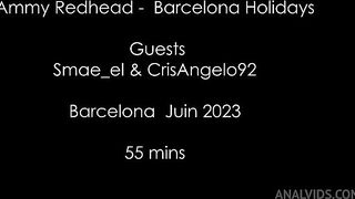 WET 1st DP Ammy Redhead - Cris Angelo - Smae el papi - Threesome BARCELONE 2023 - 55MIN