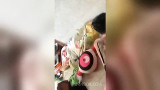 naughty milf suffers on huge black dick