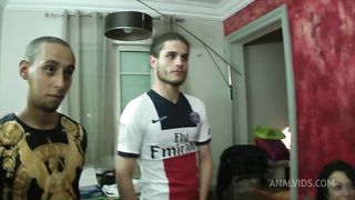 Boom Boom it's happening here: Sick gangbang with two hardcore brunette milfs!