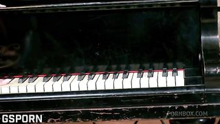 Sexy red lingerie and hot anal sex fucking a brunette girl