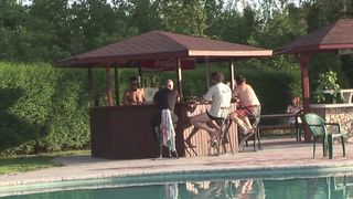 Is summer and sexy horny milf Myra got filled up all her holes by barman