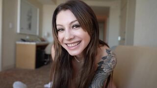 HOT SLUT FROM HR GETS FILLED WITH CUM ON A BUSINESS TRIP - RAVEN LANE X LEV LIEBEN