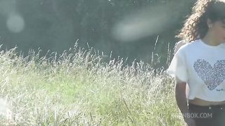 Three girls do strange things on the lake; fisting party