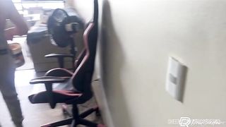 I couldn't stand it and sat on the painter's dick