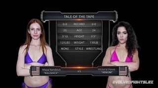 MAYA KENDRICK VS VICTORIA VOXXX FEMALE WRESTLING