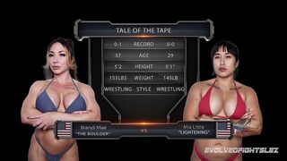 BRANDI MAE VS MIA LITTLE FEMALE WRESTLING