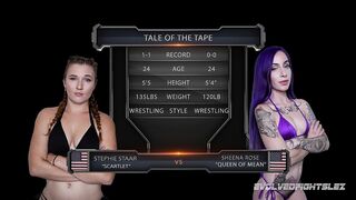 SHEENA ROSE VS STEPHIE STAAR FEMALE WRESTLING