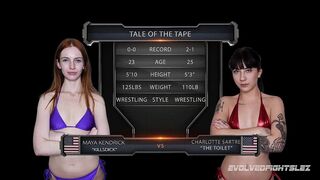 MAYA KENDRICK VS CHARLOTTE SARTRE FEMALE WRESTLING